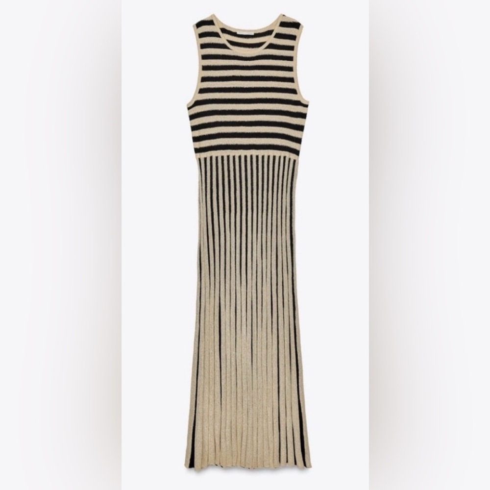 NWT ZARA Striped Midi Dress Size Small - Picture 7 of 7